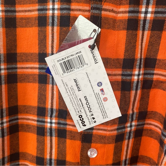 FOCO Oaklahoma State University Plaid Button Down Shirt Flannel Size 2XL Men NWT - Picture 6 of 11